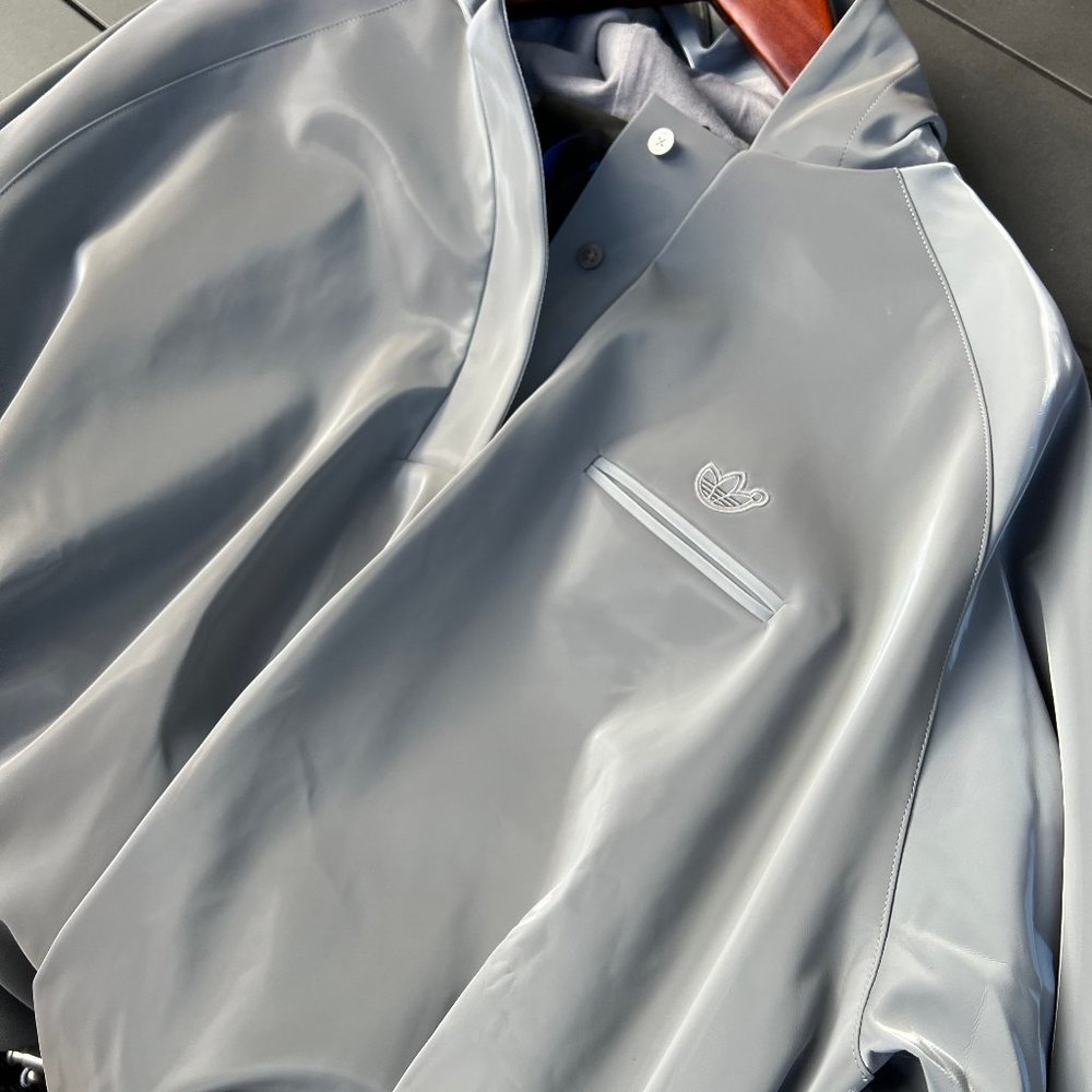 Addidas Rain Proof Blue Version Nylon Hoodie New - image 6